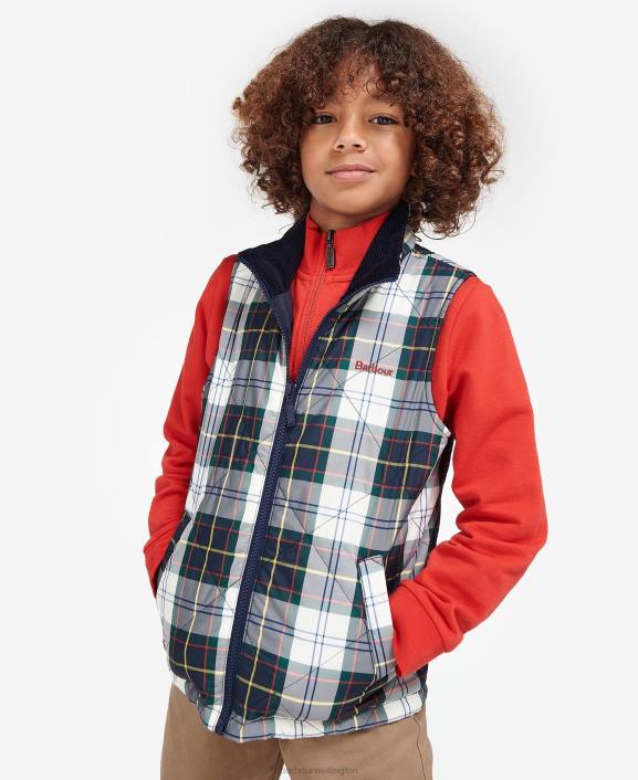 Boys Summer Ivy Tartan Barbour Finnar Gilet 40VB2494