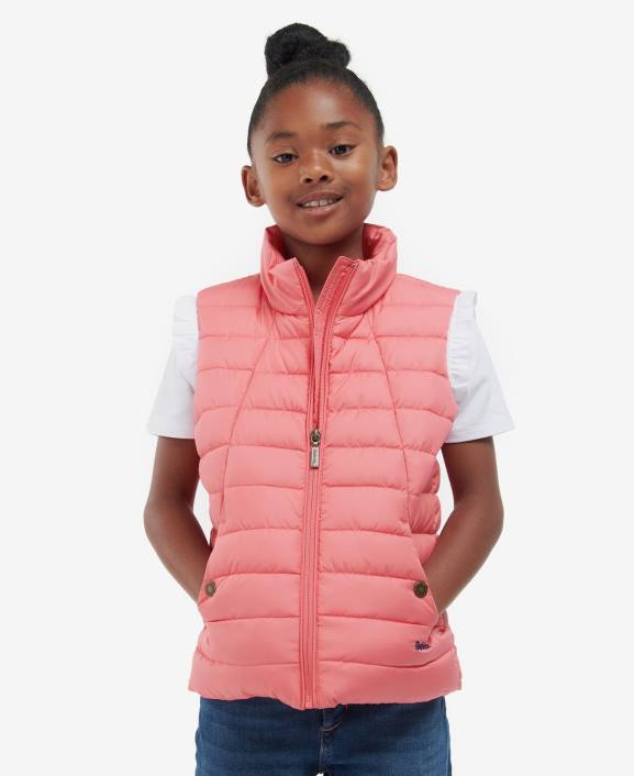 Girls Navy/Navy Multi Dog Barbour Yara Gilet 40VB2554