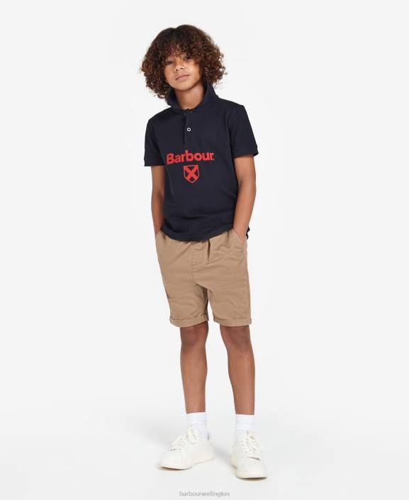 Boys City Navy Barbour Chino Shorts 40VB2504