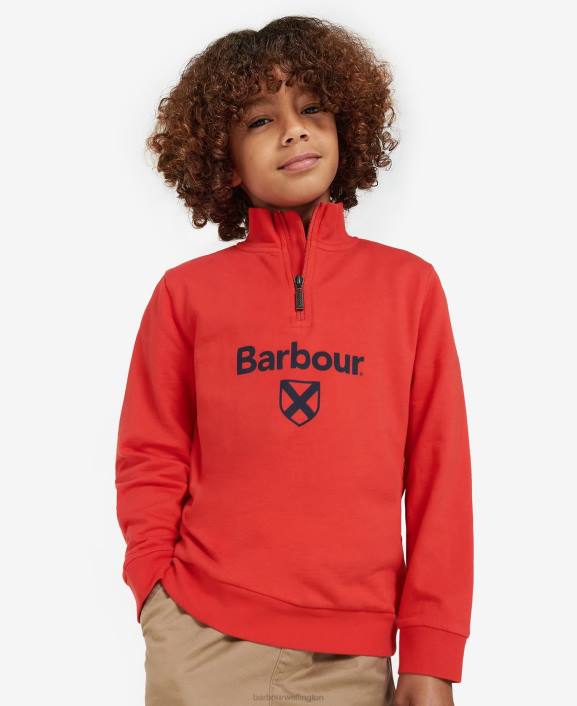 Boys Grey Marl Barbour Floyd Half Zip 40VB2517