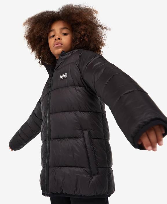 Boys Classic Black Barbour Bobber Quilted Jacket 40VB2480