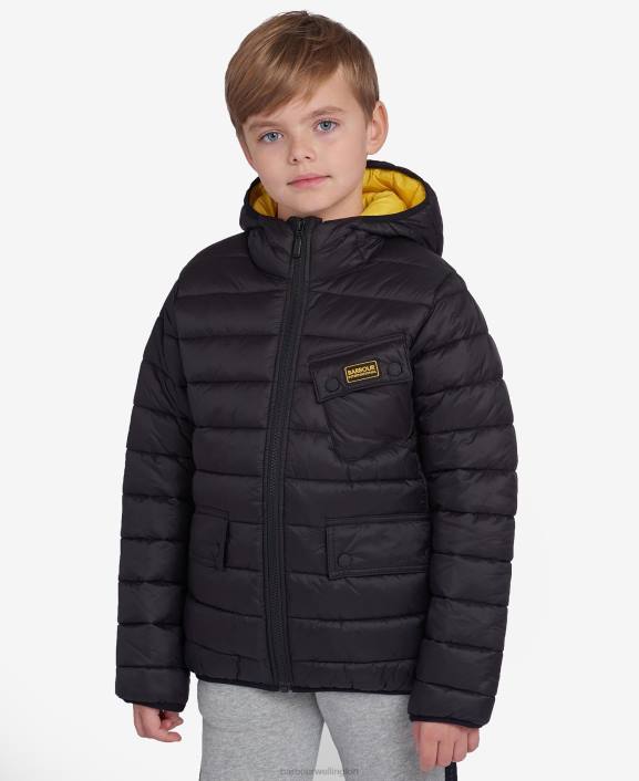 Boys True Blue Barbour Ouston Hooded Quilted Jacket 40VB2482