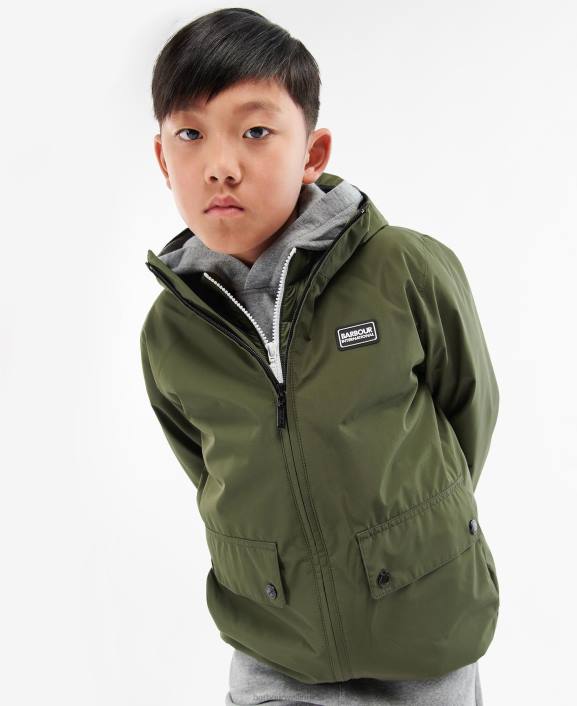 Boys Classic Black Barbour Kenetic Showerproof Jacket 40VB2498