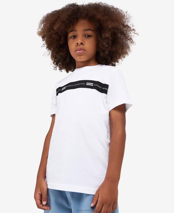 Boys Classic White Barbour Wallis T-Shirt 40VB2535