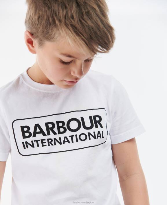 Boys Grey Marl Barbour Essential Large Logo T-Shirt 40VB2527