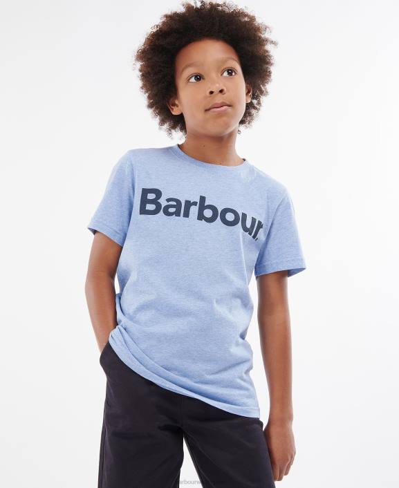 Boys Navy Barbour Essentials Logo T-Shirt 40VB2505