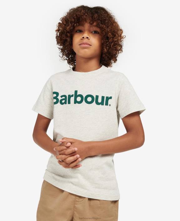 Boys Navy Barbour Logo T-Shirt 40VB2503