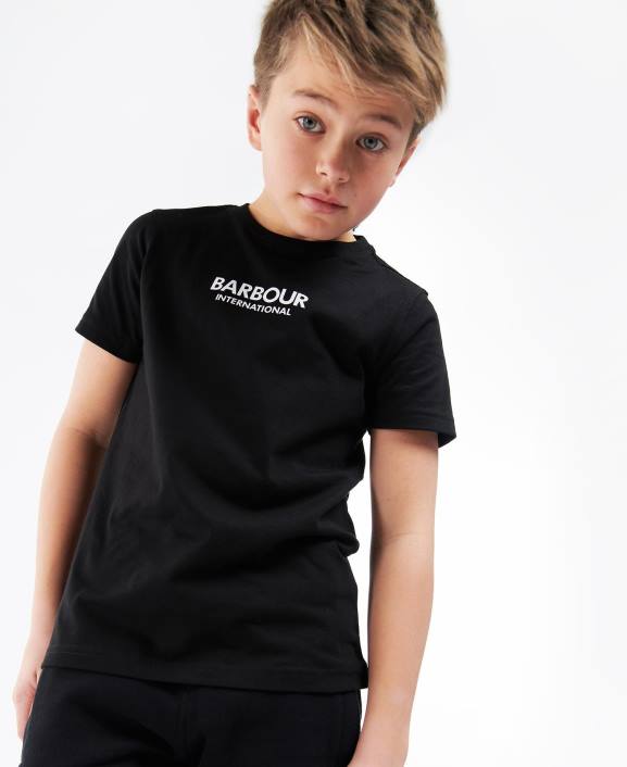 Boys White Barbour Formular T-Shirt 40VB2528