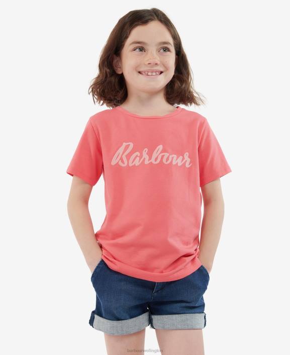 Girls Navy Barbour Rebecca T-Shirt 40VB2568