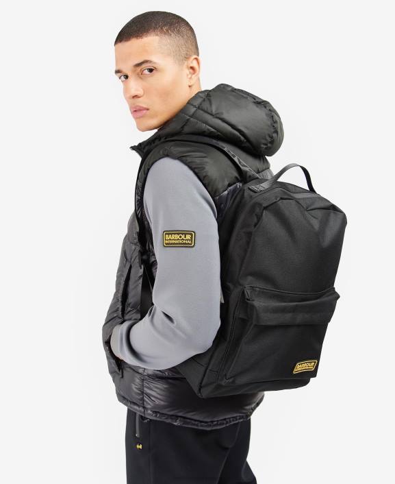 Men Black Barbour Knockhill Backpack 40VB2190