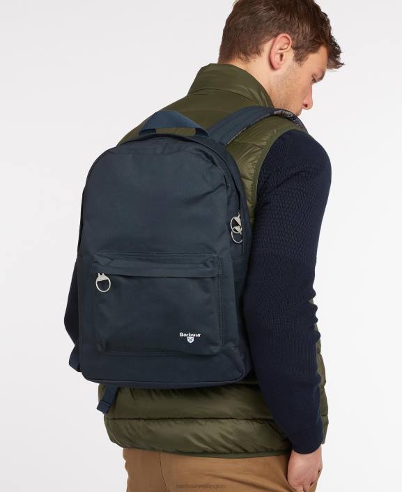 Men Navy Barbour Cascade Backpack 40VB2217