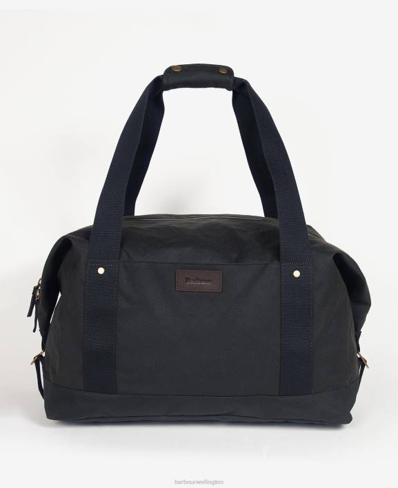 Men Navy Barbour Essential Wax Holdall 40VB2197