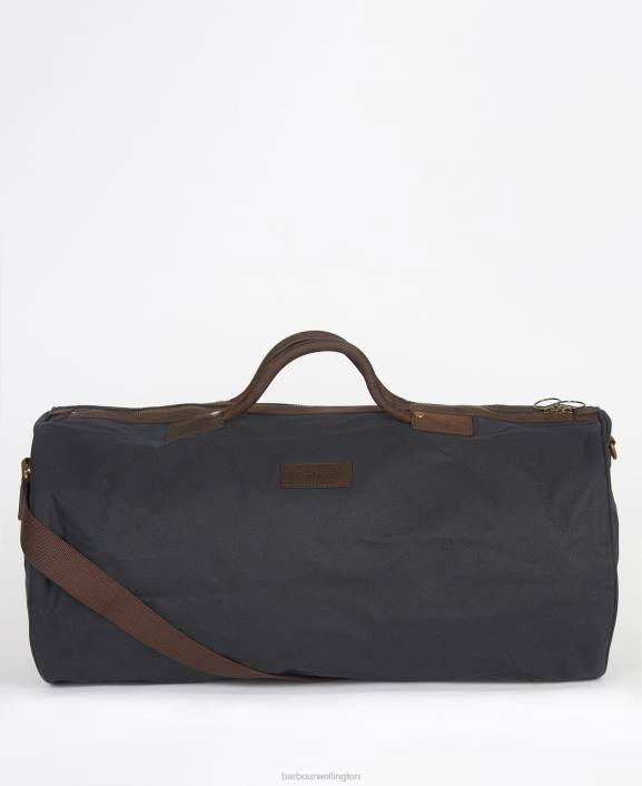 Men Navy Barbour Wax Holdall 40VB2180