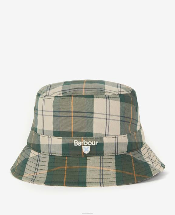 Men Amble Sand Barbour Tartan Bucket Hat 40VB2304