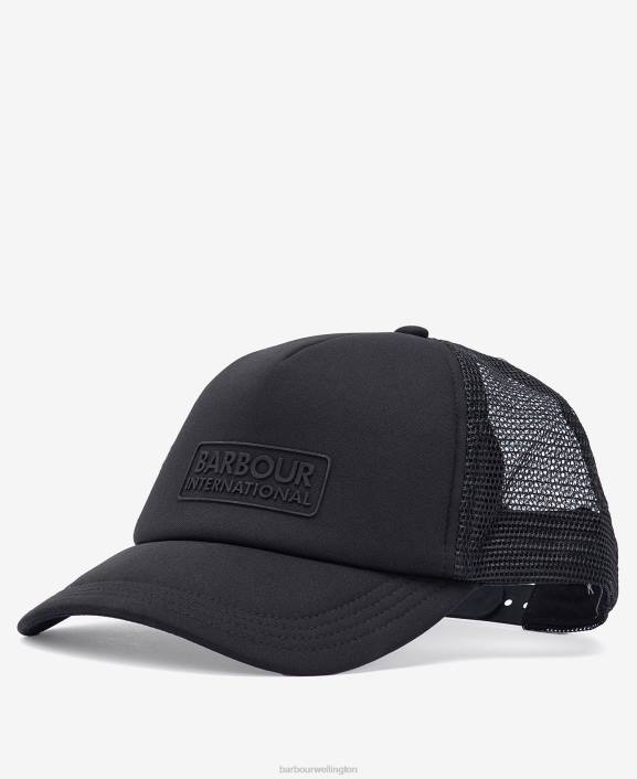 Men Black Barbour Heli Trucker Cap 40VB2279