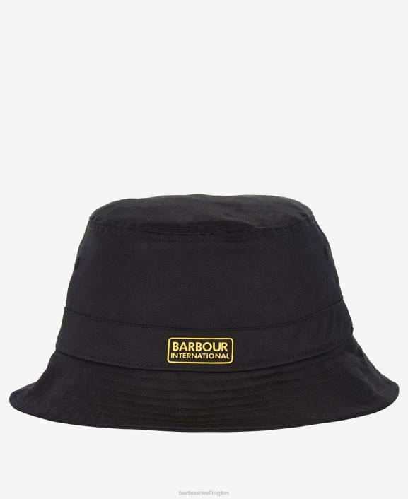 Men Black Barbour Norton Drill Bucket Hat 40VB2257