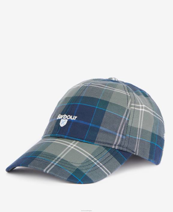 Men Kielder Blue Barbour Tartan Sports Cap 40VB2271