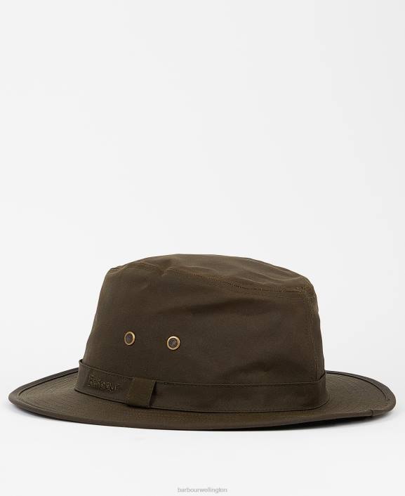 Men Sand Barbour Dawson Wax Safari Hat 40VB2234