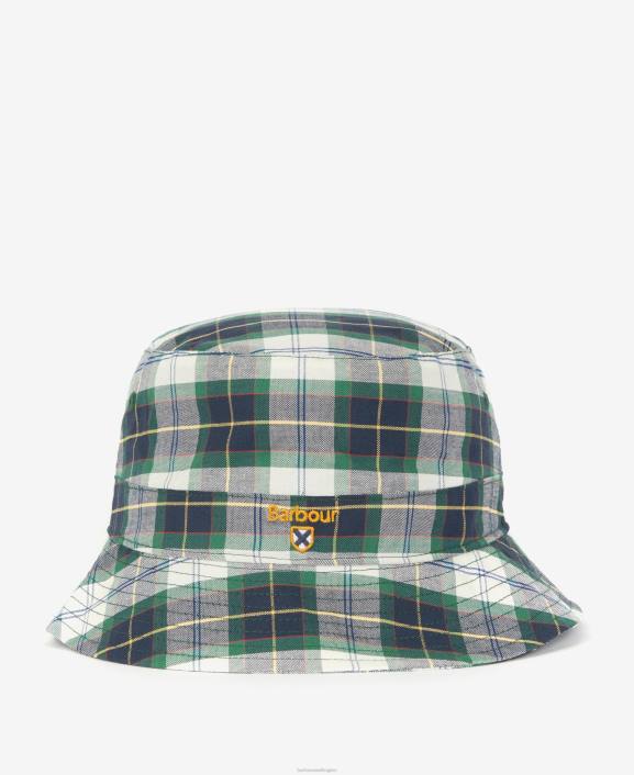 Men Summer Ivy Barbour Oxbridge Tartan Bucket Hat 40VB2274