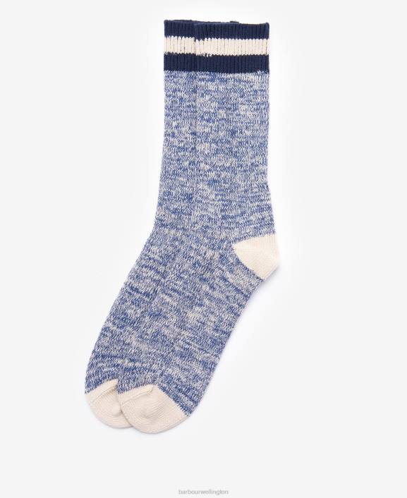 Men Blue Mix Barbour Shandwick Socks 40VB2364