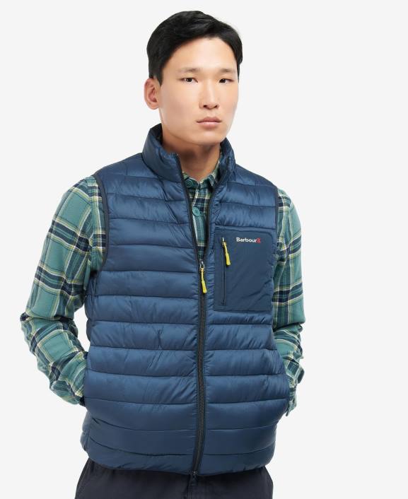 Men Classic Navy Barbour Burnall Gilet 40VB268