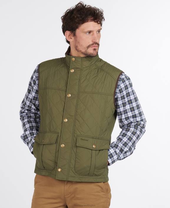 Men Mid Olive Barbour Explorer Gilet 40VB223