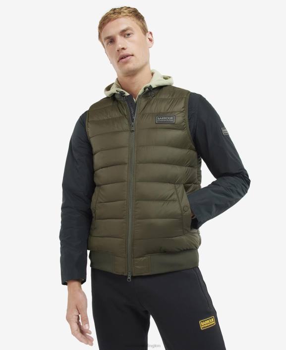 Men Olive Barbour Elgin Quilted Gilet 40VB275