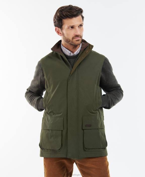 Men Olive Barbour Farringdon Gilet 40VB230