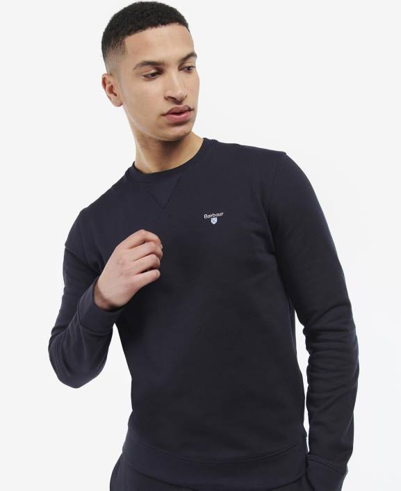 Men Black Barbour Ridsdale Crew-Neck Sweatshirt 40VB987