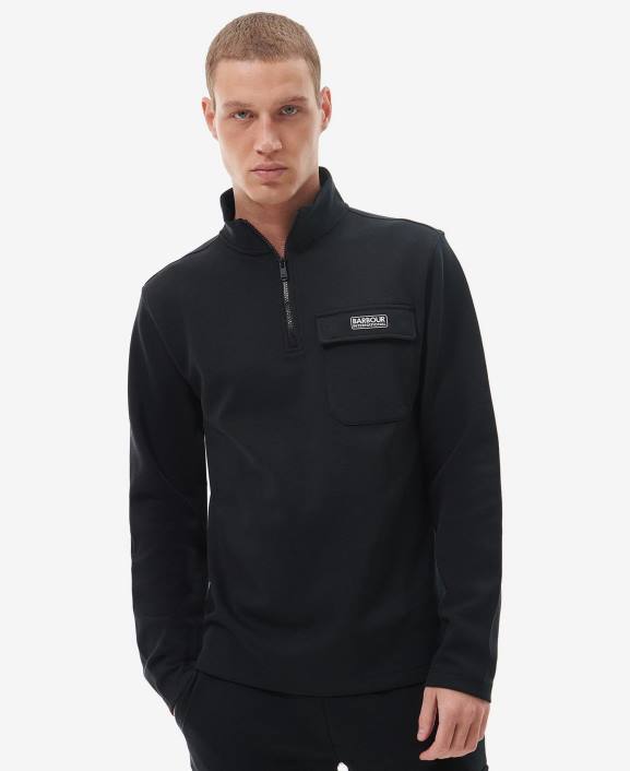 Men Classic Black Barbour Voyager Sweatshirt 40VB1031