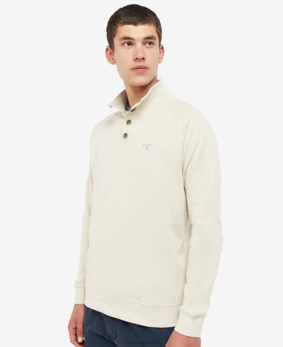 Men Mist Barbour Half Snap Sweatshirt 40VB1037