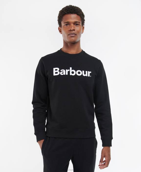 Men Navy Barbour Logo Crew-Neck Sweatshirt 40VB1060