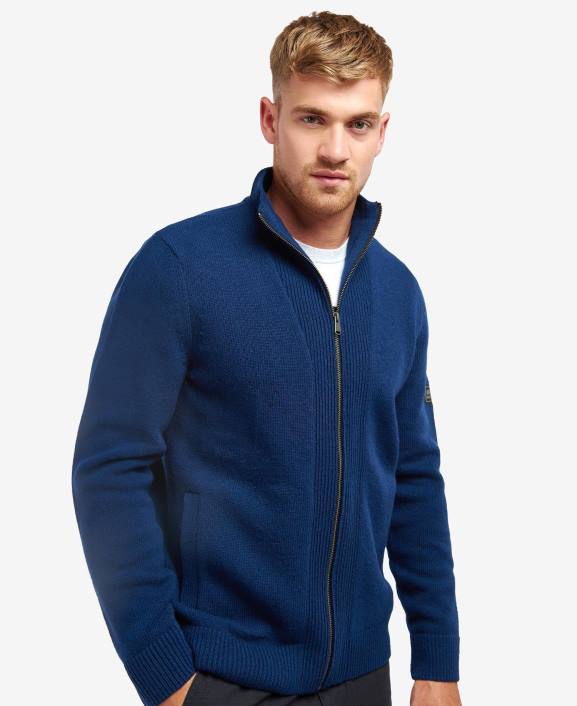 Men Deep Blue Barbour Alloy Knit 40VB1129