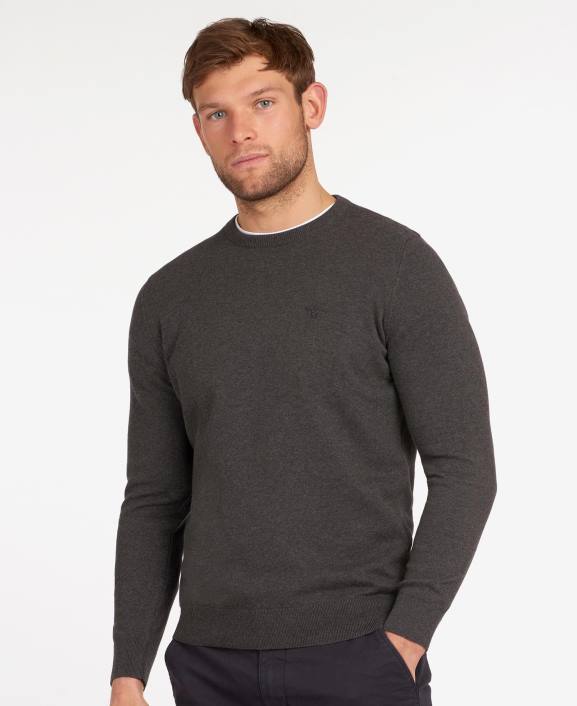 Men Mist Barbour Pima Cotton Crew Neck Sweater 40VB1094