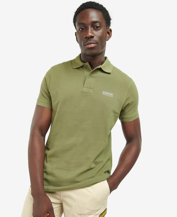 Men Dark Thistle Barbour Essential Polo Shirt 40VB693