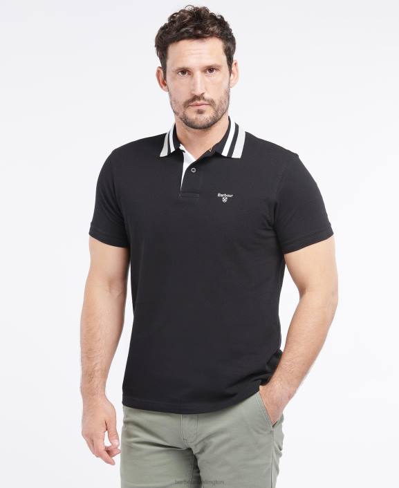 Men Navy Barbour Hawkeswater Tipped Polo Shirt 40VB699