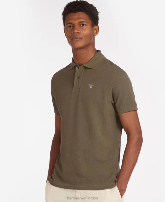 Men Sky Barbour Sports Polo Shirt 40VB584