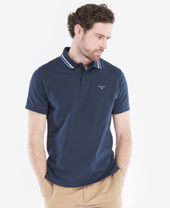 Men Whiite Barbour Otterburn Polo Shirt 40VB539