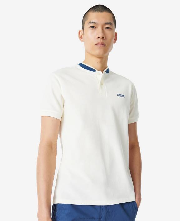 Men Whisper White Barbour Dobbs Polo Shirt 40VB668