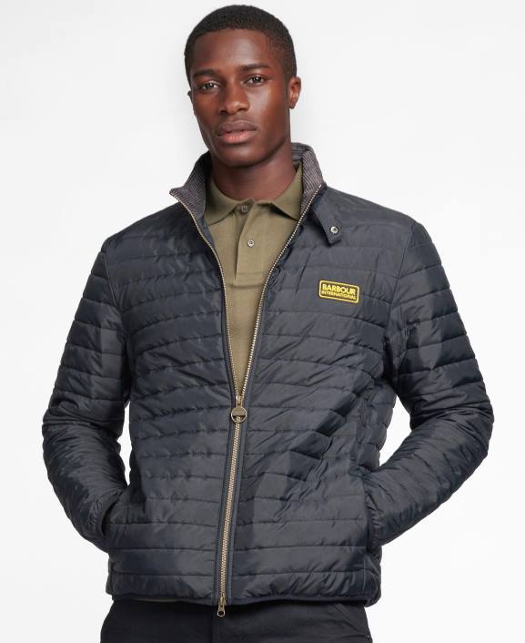 Men Chrome Barbour Mind Quilted Jacket 40VB79