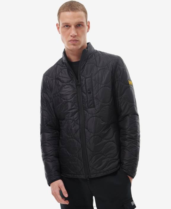 Men Classic Black Barbour Langford Quilted Jacket 40VB140