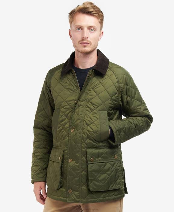 Men Olive Barbour Ashby Quilted Jacket 40VB97