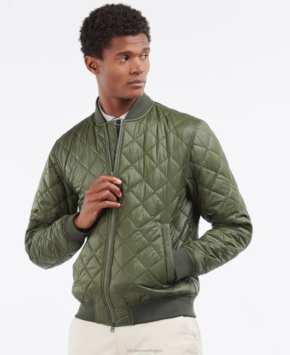 Men Olive Barbour Galento Quilted Jacket 40VB110