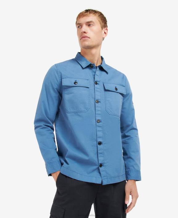 Men Blue Horizon Barbour Adey Overshirt 40VB439