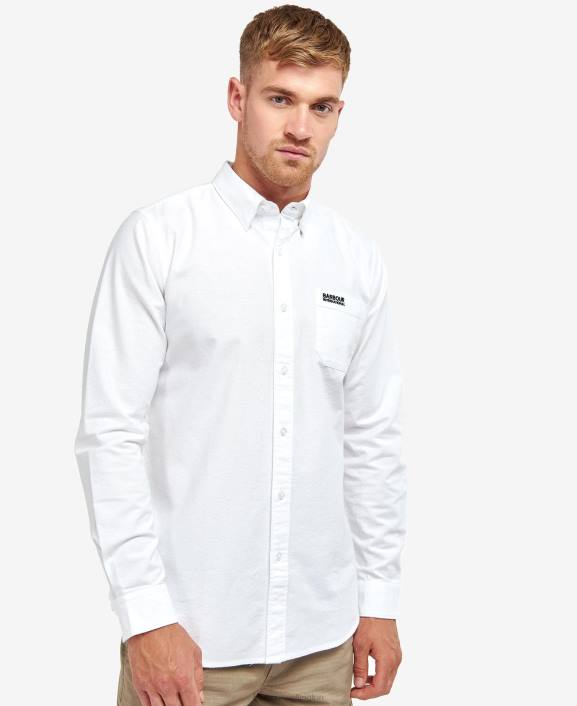 Men Classic White Barbour Kinetic Shirt 40VB432