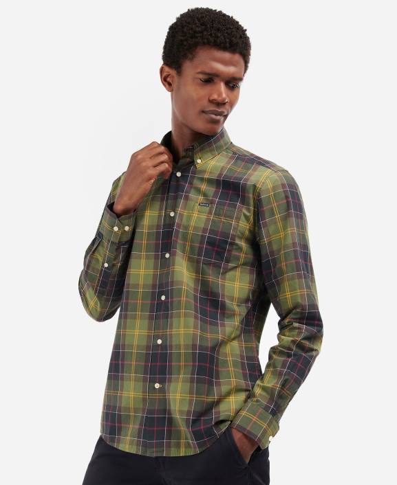 Men Dress Tartan Barbour Kippford Tailored Shirt 40VB398