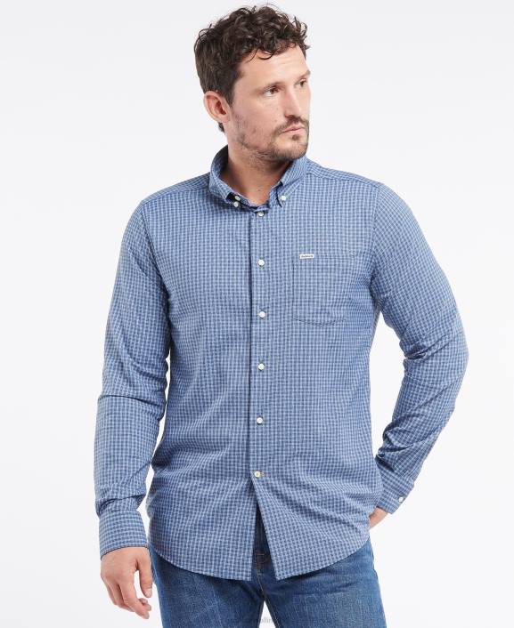 Men Olive Barbour Grove Performance Shirt 40VB367