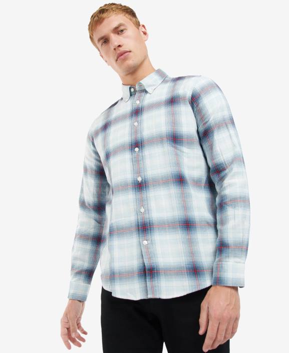 Men Pale Sky Barbour Kickstart Shirt 40VB509