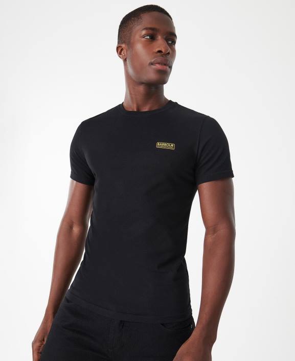 Men Black Barbour International T-Shirt Small Logo 40VB787