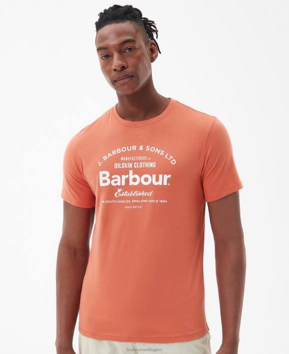 Men Blue Chalk Barbour Brairton T-Shirt 40VB772